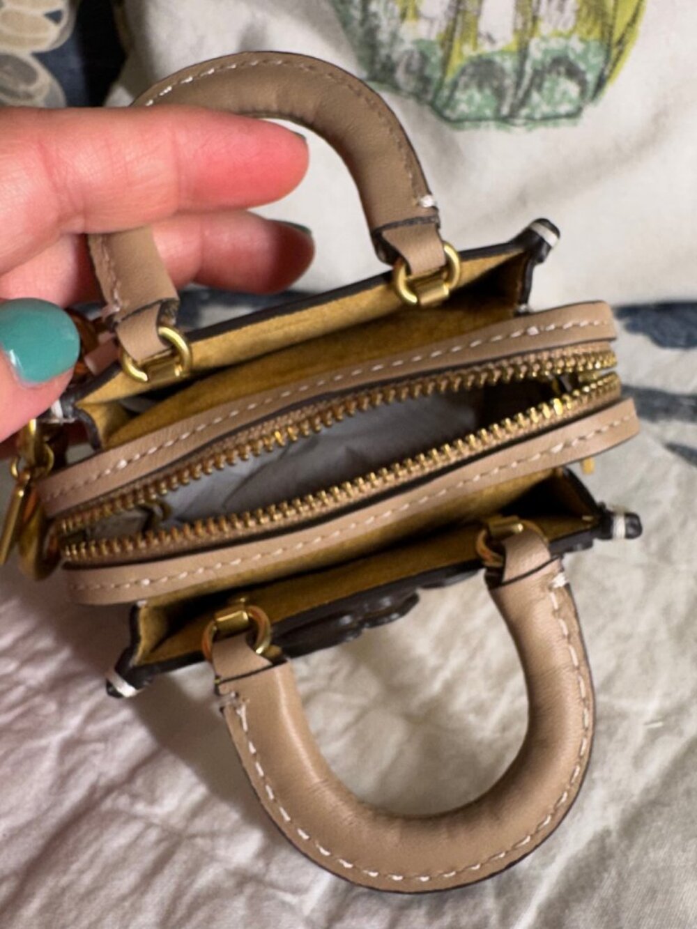 Coach Mini Rogue Charm with Tea Roses - Picture 7 of 7
